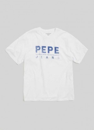 Pepe Jeans Limited Edition Heritage T-shirt T-shirt Herr Vita | 280345DCM