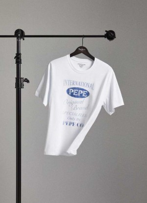 Pepe Jeans Limited Edition Heritage T-shirt T-shirt Dam Vita | 219657PUO