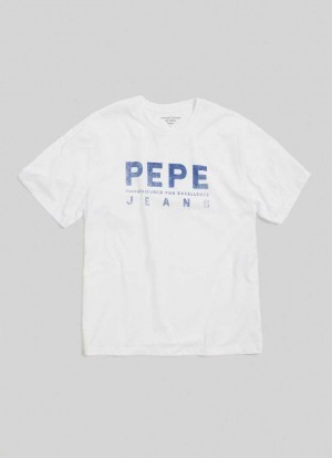 Pepe Jeans Limited Edition Heritage T-shirt T-shirt Dam Vita | 824760YET