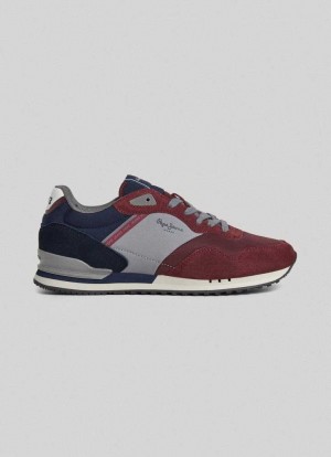 Pepe Jeans London Awake Löpar Shoes Träningsskor Herr Vinröda Röda | 421095YIR
