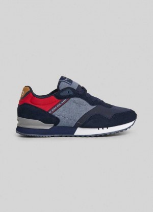 Pepe Jeans London One Löpar Shoes Träningsskor Herr Marinblå | 128734ACE