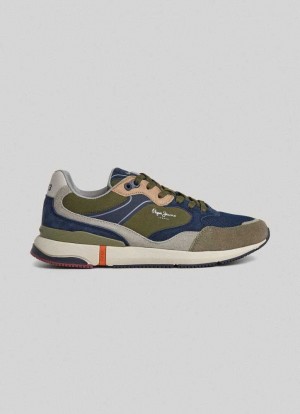 Pepe Jeans London Pro Combined Trainers Träningsskor Herr Khaki Gröna | 365817NZH