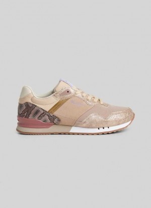 Pepe Jeans London Rider Löpar Shoes Träningsskor Dam Guld | 305476ZBK
