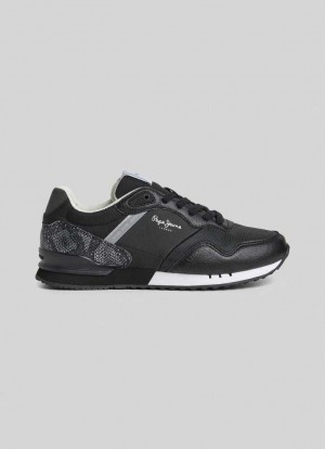 Pepe Jeans London Rider Löpar Shoes Träningsskor Dam Svarta | 683240XLF