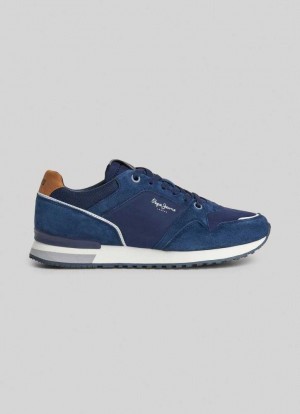 Pepe Jeans London Road Löpar Shoes Träningsskor Herr Marinblå | 674510VCX