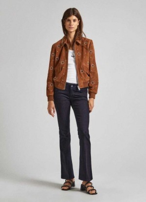 Pepe Jeans Low-rise Bootcut Fit Jeans Denim Dam Blå | 417690TKN