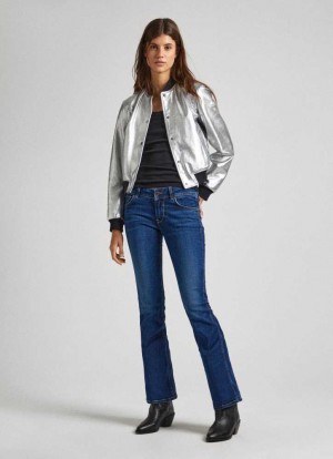 Pepe Jeans Low-rise Bootcut Fit Jeans Denim Dam Blå | 269174VEM