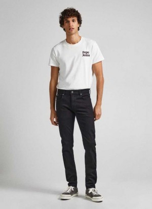 Pepe Jeans Low-rise Mager Fit Jeans Denim Herr Blå | 719548LDR
