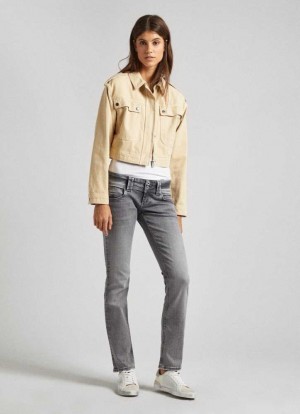 Pepe Jeans Low-rise Slim Fit Jeans Denim Dam Blå | 960742NOD