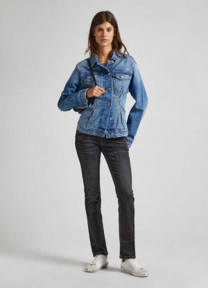 Pepe Jeans Low-rise Slim Fit Jeans Slim Jeans Dam Blå | 341580JBM