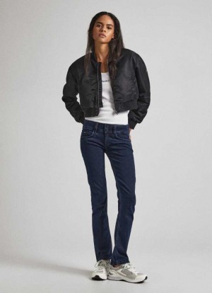 Pepe Jeans Low-rise Slim Fit Jeans Slim Jeans Dam Blå | 860941RJV