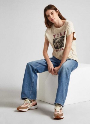 Pepe Jeans Lucky Grand Combined Trainers Träningsskor Dam Orange | 457320PGT