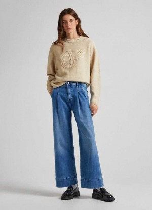Pepe Jeans Lucy Breda Fit High-rise Jeans Denim Dam Blå | 739258COD