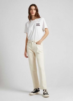 Pepe Jeans Mary Regular Fit High-rise Jeans Straight Jeans Dam Blå | 312905CAU