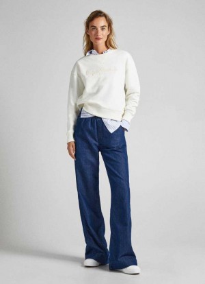 Pepe Jeans Marylou Breda Fit High-rise Jeans Denim Dam Blå | 067523ZLG