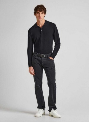 Pepe Jeans Mid-rise Hetero Fit Jeans Straight Jeans Herr Blå | 624359XGK