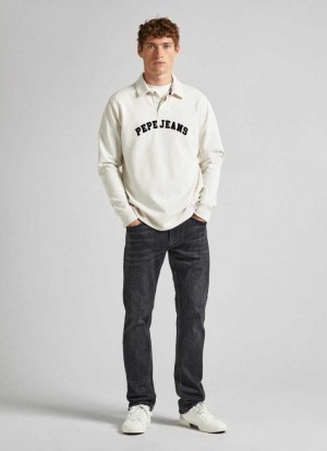 Pepe Jeans Mid-rise Hetero Fit Jeans Straight Jeans Herr Blå | 915623VZL