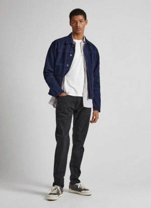 Pepe Jeans Mid-rise Regular Fit Jeans Denim Herr Blå | 952763CVD