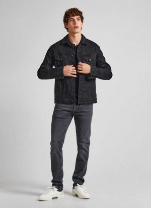 Pepe Jeans Mid-rise Slim Fit Jeans Denim Herr Blå | 378145DNJ