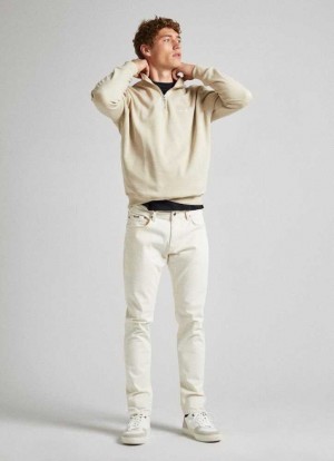 Pepe Jeans Mid-rise Taper Fit Jeans Denim Herr Blå | 402598DFX