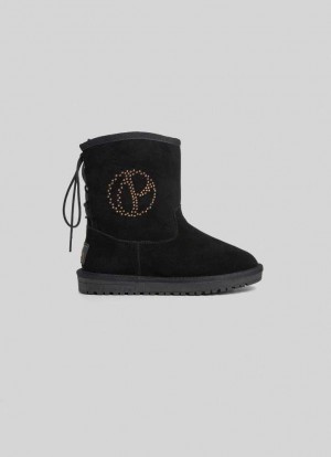Pepe Jeans Mocka Mid-calf Boots Stövlar Dam Svarta | 781903HYO