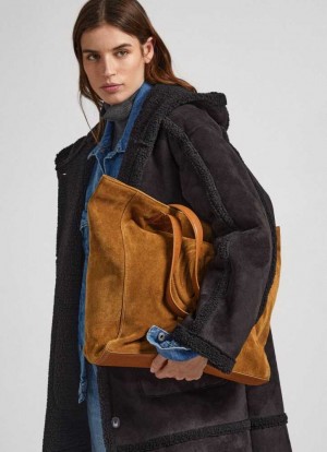 Pepe Jeans Mocka Tote Bag Väskor & Ryggsäck Dam Beige | 981764TGN