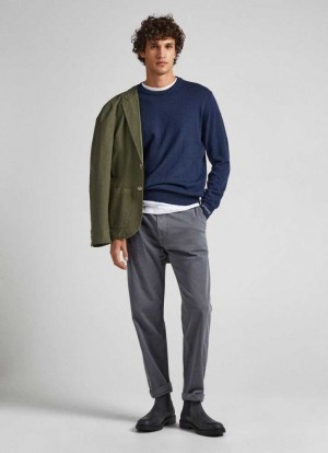 Pepe Jeans Nils Loose Fit Chino Pants Långbyxor Herr Grå | 087134BQZ