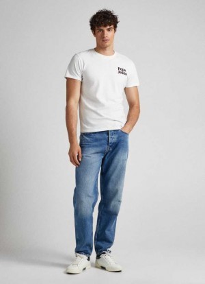 Pepe Jeans Nils Loose Fit Drop-rise Jeans Loose Herr Blå | 016873LCX