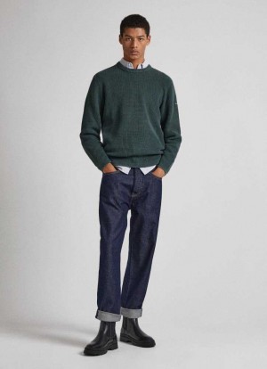 Pepe Jeans Nils Raw Loose Fit Drop-waist Jeans Loose Herr Blå | 146835LOG