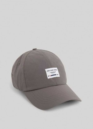 Pepe Jeans Nylon Cap With Printed Logo Kepsar Dam Olivgröna Gröna | 345926TRM