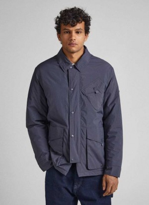 Pepe Jeans Nylon Hunting Jacket Jacka Herr Grå | 863721WAU