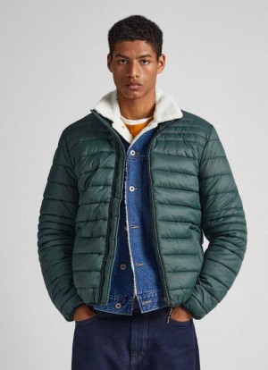 Pepe Jeans Nylon Puffer Jacket Jacka Herr Gröna | 437105YHN