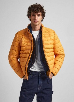 Pepe Jeans Nylon Puffer Jacket Jacka Herr Gula | 956307IYU