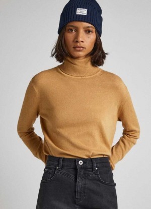 Pepe Jeans Openwork Detail Knit Jumpers Dam Bruna Beige | 837942LYE