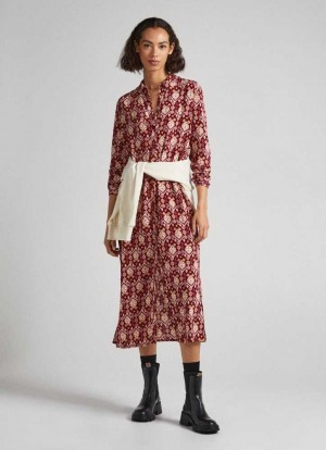 Pepe Jeans Ornamental Print Klänning Klänning Dam Olika Färger | 680239EHJ