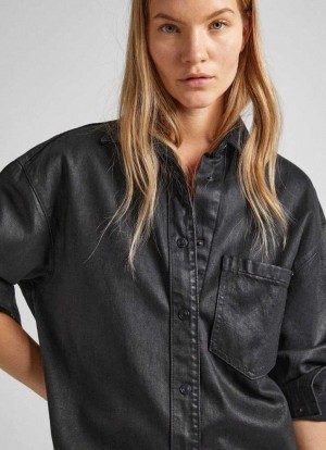 Pepe Jeans Oversized Fit Denim Overshirt Skjorta Dam Blå | 345968CKD