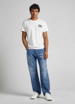 Pepe Jeans Penn Relaxed Fit Drop-rise Jeans Trends Herr Blå | 198024YGP