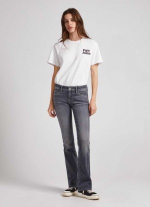 Pepe Jeans Piccadilly Slim Fit Mid-rise Jeans Denim Dam Blå | 915207ZHY