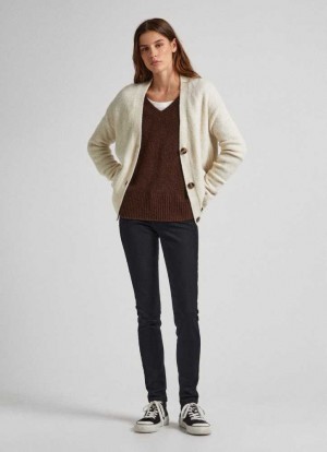 Pepe Jeans Pixie Mager Fit Mid-rise Jeans Skinny Jeans Dam Blå | 309564RLB