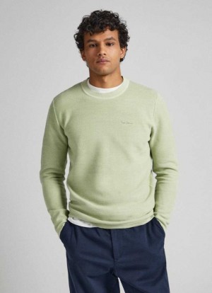 Pepe Jeans Printed Logo Sweatshirt Jumpers Herr Gröna | 604973UBO