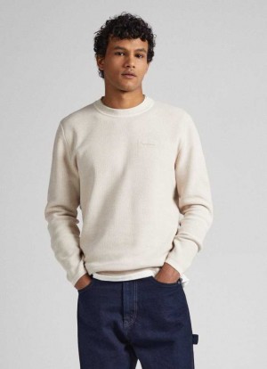 Pepe Jeans Printed Logo Sweatshirt Jumpers Herr Vita | 980673FAO