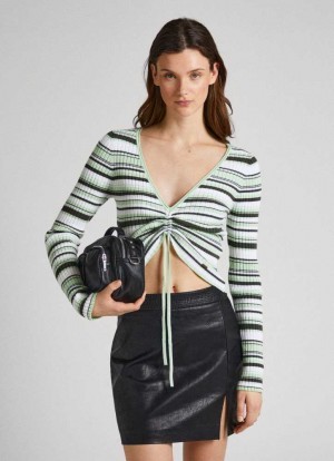 Pepe Jeans Randig Räfflad Top Stickat Dam Olika Färger | 103278SPG