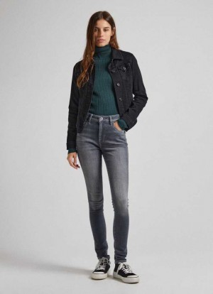 Pepe Jeans Regent Mager Fit High-rise Jeans Skinny Jeans Dam Blå | 872413WMJ
