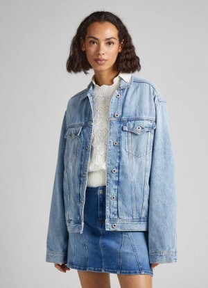 Pepe Jeans Regular Fit Denim Jacket Denim Dam Blå | 496785FWQ