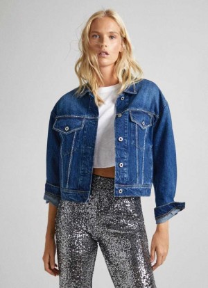 Pepe Jeans Regular Fit Denim Jacket Denim Dam Blå | 659420HVW