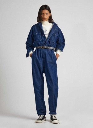 Pepe Jeans Regular Fit Denim Jumpsuit Jumpsuit Dam Blå | 682910XSR
