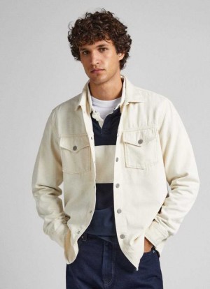 Pepe Jeans Regular Fit Denim Overshirt Skjorta Herr Blå | 784506SVB