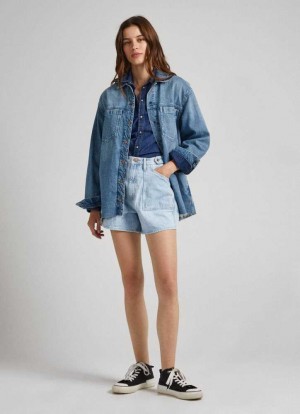 Pepe Jeans Regular Fit Denim Shorts Shorts Dam Blå | 162839OUC