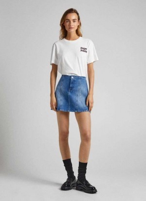 Pepe Jeans Regular Fit Denim Skirt Denim Dam Blå | 479852PSY