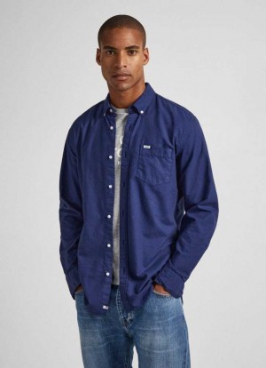 Pepe Jeans Regular Fit Oxford Shirt Skjorta Herr Blå | 867043KQI